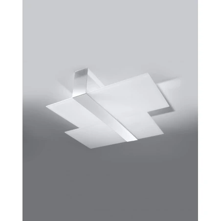 Oswietlenie-sufitowe - biały plafon massimo chrom sl.0188 sollux lighting 