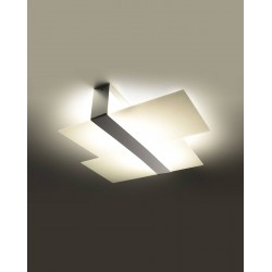 Oswietlenie-sufitowe - biały plafon massimo chrom sl.0188 sollux lighting 
