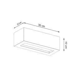 Kinkiety - betonowy kinkiet vega 30 sl.0992 sollux lighting 