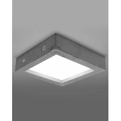 Plafony - sl.0995 riza plafon led 18w 3000k 1600lm w betonowej obudowie sollux 