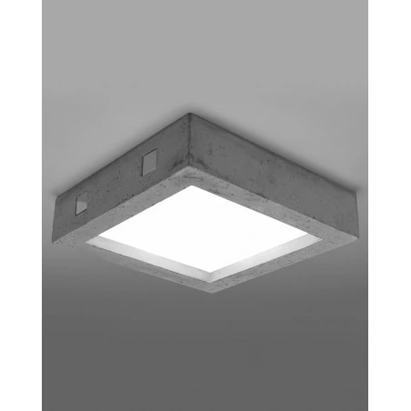Plafony - sl.0995 riza plafon led 18w 3000k 1600lm w betonowej obudowie sollux 