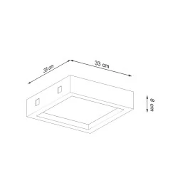 Plafony - sl.0995 riza plafon led 18w 3000k 1600lm w betonowej obudowie sollux 