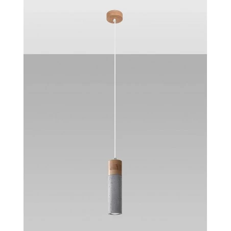 Oswietlenie-sufitowe - szara lampa wisząca zane sl.0965 sollux lighting 