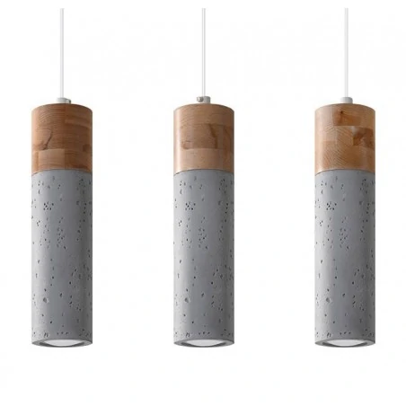 Oswietlenie-sufitowe - szara lampa wisząca 3xgu10 zane sl.0967 sollux lighting 