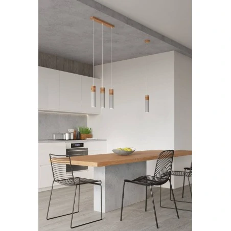 Oswietlenie-sufitowe - szara lampa wisząca 3xgu10 zane sl.0967 sollux lighting 