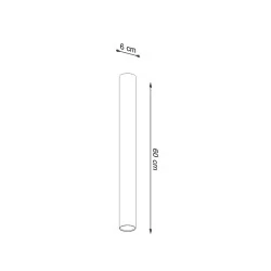 Oswietlenie-sufitowe - oprawa sufitowa biała tuba 60cm lagos gu10 sl.0999 sollux 