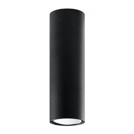 Oswietlenie-sufitowe - tuba sufitowa długa 20cm gu10 czarna polska lagos sl.1001 sollux 