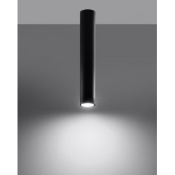 Oswietlenie-sufitowe - oprawa downlight tuba długa czarna gu10 lagos 40cm sl.1002 sollux 