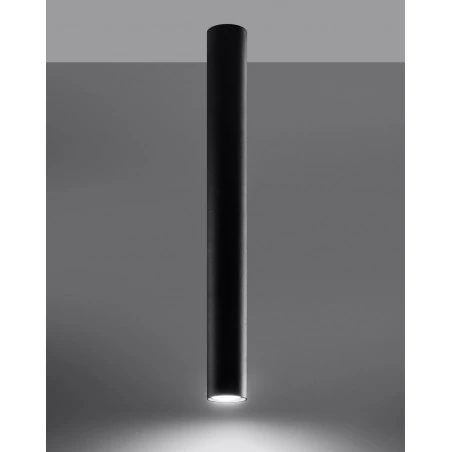 Oswietlenie-sufitowe - tuba sufitowa czarna lagos 60 gu10 sl.1003 sollux 