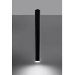 Oswietlenie-sufitowe - tuba sufitowa czarna lagos 60 gu10 sl.1003 sollux 