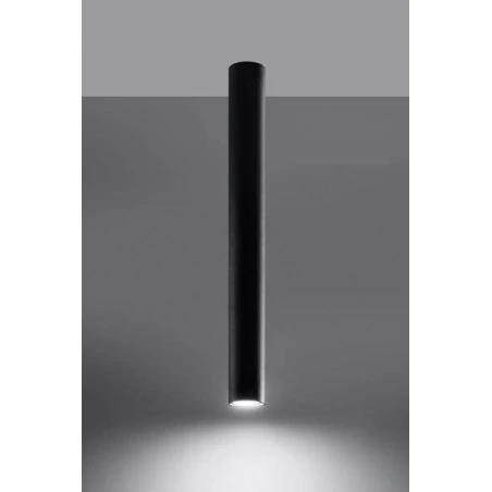 Oswietlenie-sufitowe - tuba sufitowa czarna lagos 60 gu10 sl.1003 sollux 