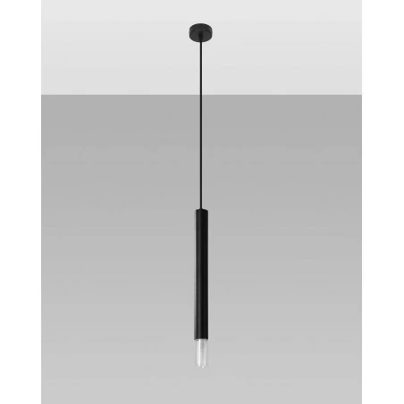Oswietlenie-sufitowe - czarna lampa wisząca wezyr sl.0960 sollux lighting 