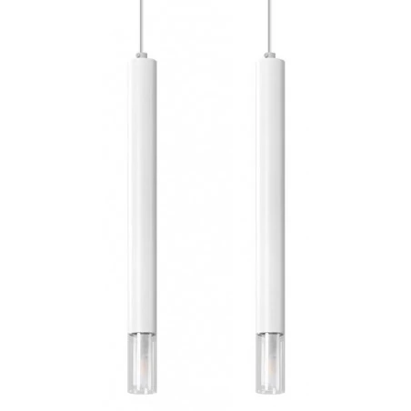 Oswietlenie-sufitowe - biała lampa wisząca 2xg9 wezyr sl.0958 sollux lighting 