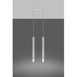 Oswietlenie-sufitowe - biała lampa wisząca 2xg9 wezyr sl.0958 sollux lighting 