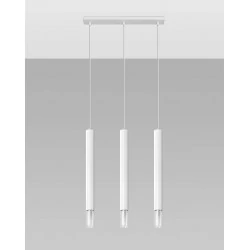 Oswietlenie-sufitowe - biała lampa wisząca 3xg9 wezyr sl.0959 sollux lighting 