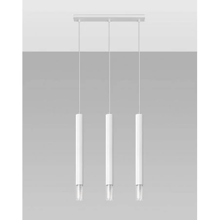 Oswietlenie-sufitowe - biała lampa wisząca 3xg9 wezyr sl.0959 sollux lighting 