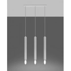 Oswietlenie-sufitowe - biała lampa wisząca 3xg9 wezyr sl.0959 sollux lighting 