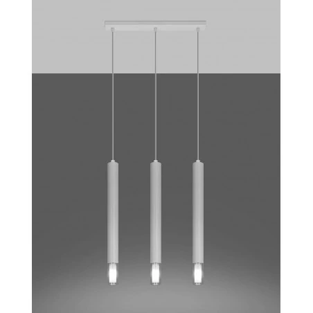 Oswietlenie-sufitowe - biała lampa wisząca 3xg9 wezyr sl.0959 sollux lighting 