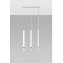 Oswietlenie-sufitowe - biała lampa wisząca 3xg9 wezyr sl.0959 sollux lighting 