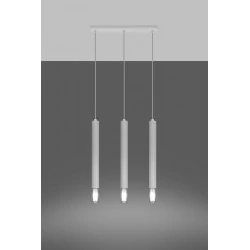 Oswietlenie-sufitowe - biała lampa wisząca 3xg9 wezyr sl.0959 sollux lighting 