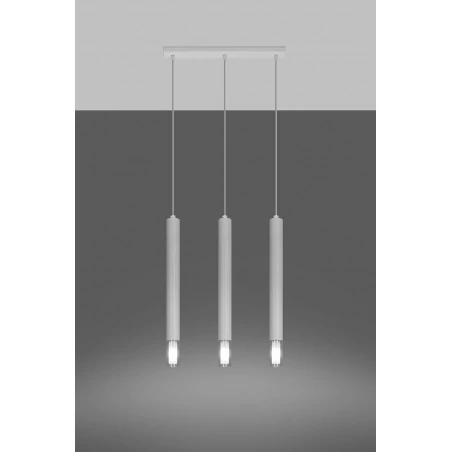 Oswietlenie-sufitowe - biała lampa wisząca 3xg9 wezyr sl.0959 sollux lighting 
