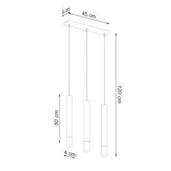 Oswietlenie-sufitowe - biała lampa wisząca 3xg9 wezyr sl.0959 sollux lighting 