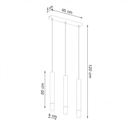 Oswietlenie-sufitowe - biała lampa wisząca 3xg9 wezyr sl.0959 sollux lighting 