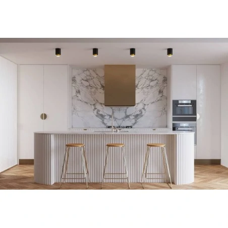 Kinkiety-do-salonu - sl.0982 kiniet czarno-złota tuba downlight gu10 nesi sollux 