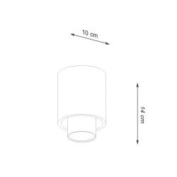 Kinkiety-do-salonu - sl.0982 kiniet czarno-złota tuba downlight gu10 nesi sollux 