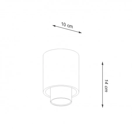 Kinkiety-do-salonu - sl.0982 kiniet czarno-złota tuba downlight gu10 nesi sollux 