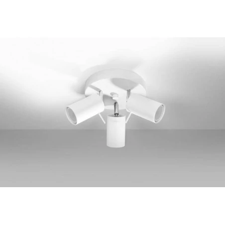 Lampy-sufitowe - biały plafon z 3 kloszami ring sl.1015 sollux lighting 