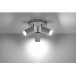 Lampy-sufitowe - biały plafon z 3 kloszami ring sl.1015 sollux lighting 