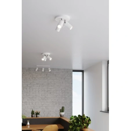 Lampy-sufitowe - biały plafon z 3 kloszami ring sl.1015 sollux lighting 