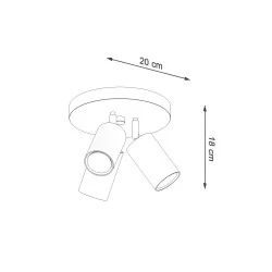 Lampy-sufitowe - biały plafon z 3 kloszami ring sl.1015 sollux lighting 