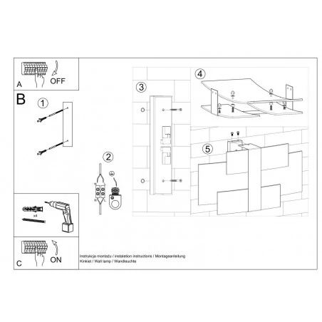 Kinkiety-do-salonu - biały kinkiet celia 2xg9 sl.1046 sollux lighting 