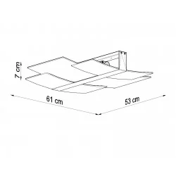 Plafony - sl.1047 plafon celia biały geometryczny 3xe27 sollux 