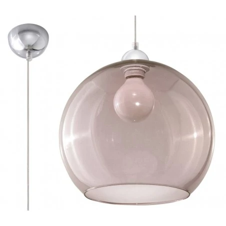 Oswietlenie-sufitowe - wisząca grafitowa lampa ball sl.0250 sollux lighting 