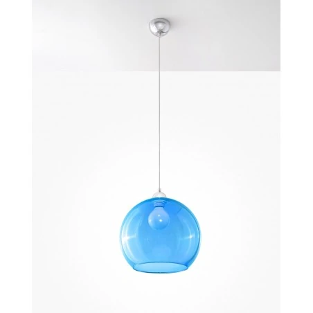 Oswietlenie-sufitowe - wisząca błękitna lampa ball sl.0251 sollux lighting 
