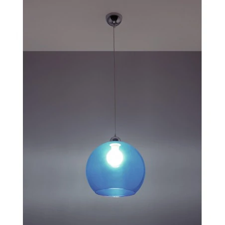 Oswietlenie-sufitowe - wisząca błękitna lampa ball sl.0251 sollux lighting 