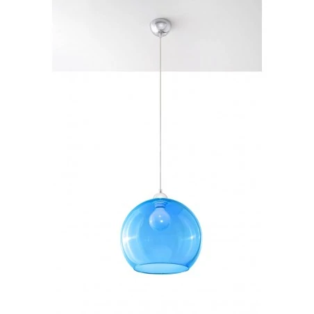 Oswietlenie-sufitowe - wisząca błękitna lampa ball sl.0251 sollux lighting 