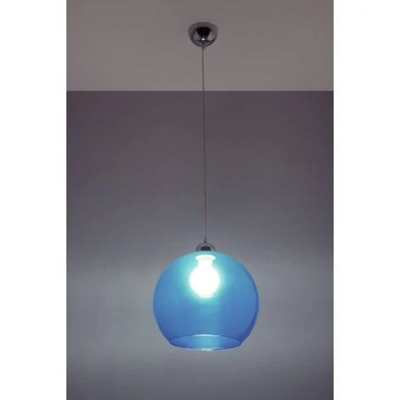 Oswietlenie-sufitowe - wisząca błękitna lampa ball sl.0251 sollux lighting 