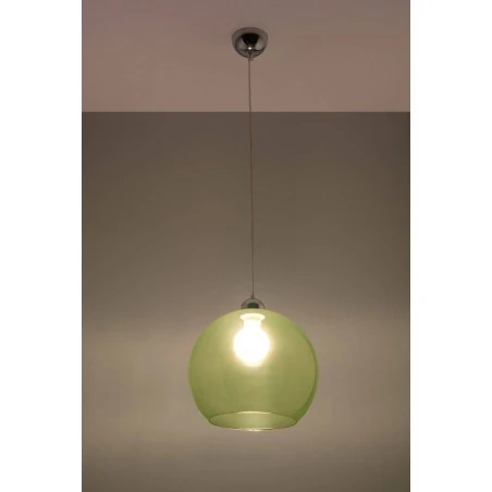 Oswietlenie-sufitowe - szklana zielona lampa wisząca ball sl.0254 sollux lighting 