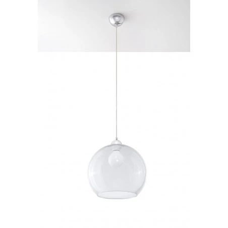 Oswietlenie-sufitowe - szklana lampa wisząca transparentna ball sl.0248 sollux lighting 