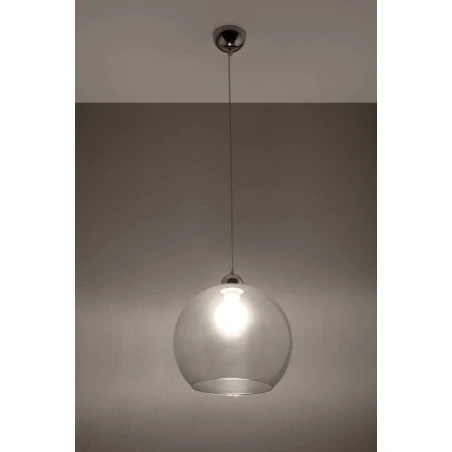 Oswietlenie-sufitowe - szklana lampa wisząca transparentna ball sl.0248 sollux lighting 