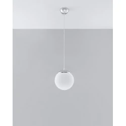 Lampy-sufitowe - sl.0263 lampa wisząca ugo 20 chrom szklana kula sollux 