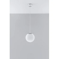 Lampy-sufitowe - sl.0263 lampa wisząca ugo 20 chrom szklana kula sollux 