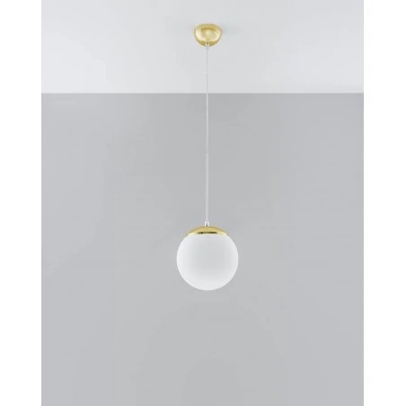 Lampy-sufitowe - sl.0715 ugo 20 lampa wisząca sufitowa kula biało-złota sollux 