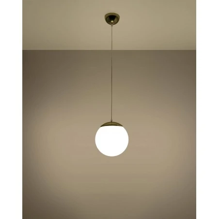 Lampy-sufitowe - sl.0715 ugo 20 lampa wisząca sufitowa kula biało-złota sollux 