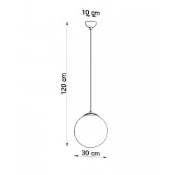 Lampy-sufitowe - sl.0264 lampa wisząca kula ugo 30 chrom sollux 