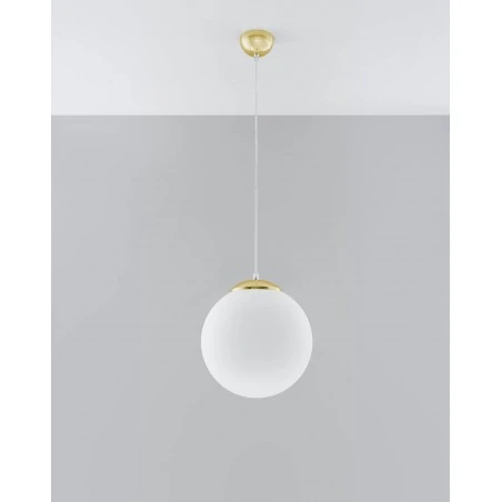 Lampy-sufitowe - sl.0716 lampa wisząca kula ze złotymi dodatkami ugo 30 e27 sollux 